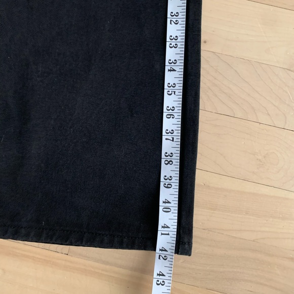 CIDER Mid Rise Flare Wide-Leg Jeans - Black - Picture 6 of 8